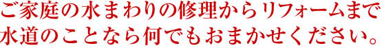 水周りの修理からリフォームまで水道のことなら何でもおまかせ下さい。名古屋 蛇口.net｜名古屋市