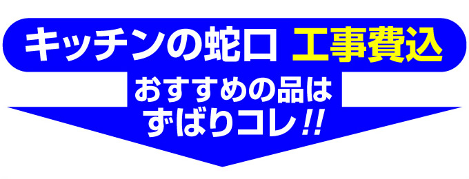 キッチンの蛇口 工事費込おすすめ商品はずばりコレ！！